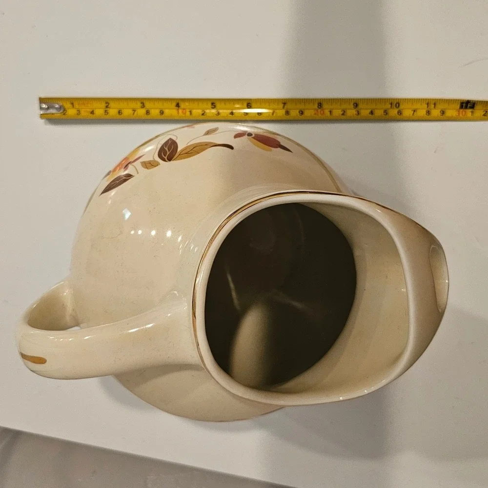 Hall's Superior Autumn Leaf Pitcher Jewel Tea Mary Dunbar Vintage Ceramic MCM